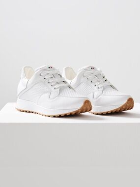 Duca Del Cosma Women's White Beige Golf Sneakers Leather Mesh size 7.5